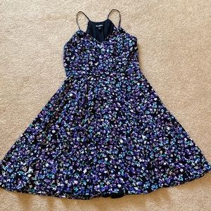 Express Sundress. Size 4 Black/purple floral print